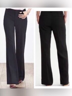 Banana Republic - Black Dress Pants Low Rise Flared Leg - Women's size 10
